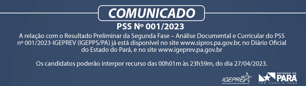 PSS - Resultado Preliminar